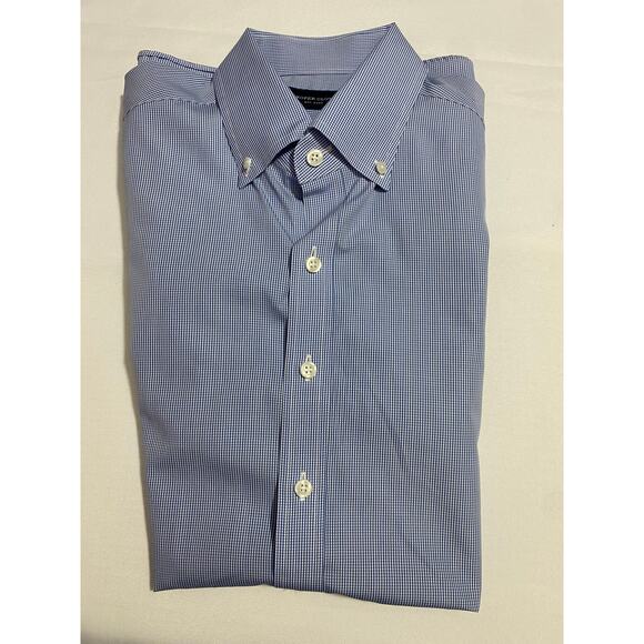 Proper Cloth Shirt Light Blue Check Size Small 19x30 100% Cotton - Picture 8 of 9